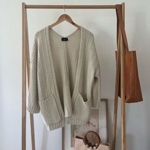 VICI Chunky Knit Cream Cardigan